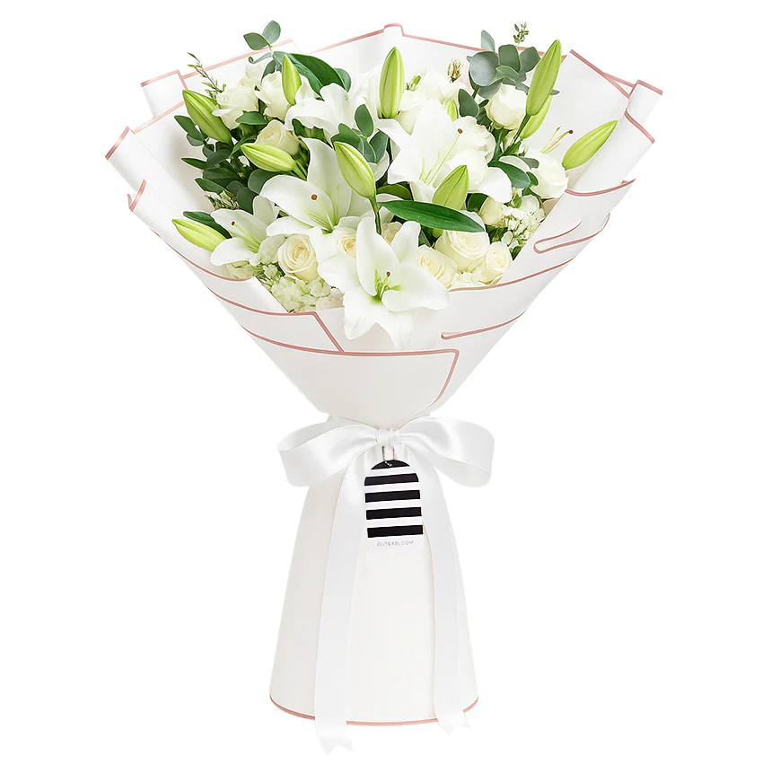 Snow Lilyrose Hand Bouquet